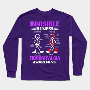 Fibromyalgia Awareness, Invisible Illness, Fibromyalgia Survivor, Fibromyalgia Warrior, Fibromyalgia Support Long Sleeve T-Shirt